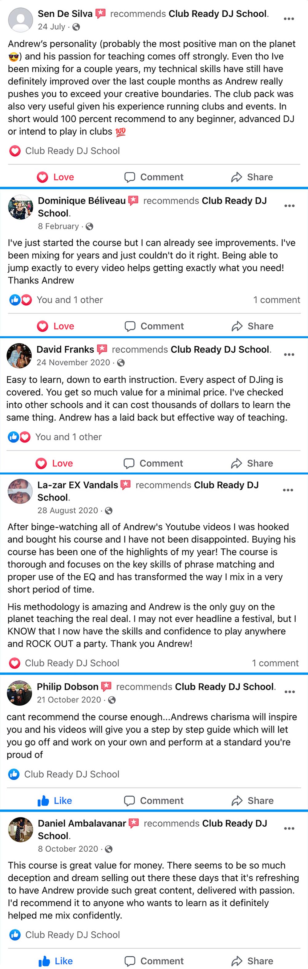 Student Testimonials
