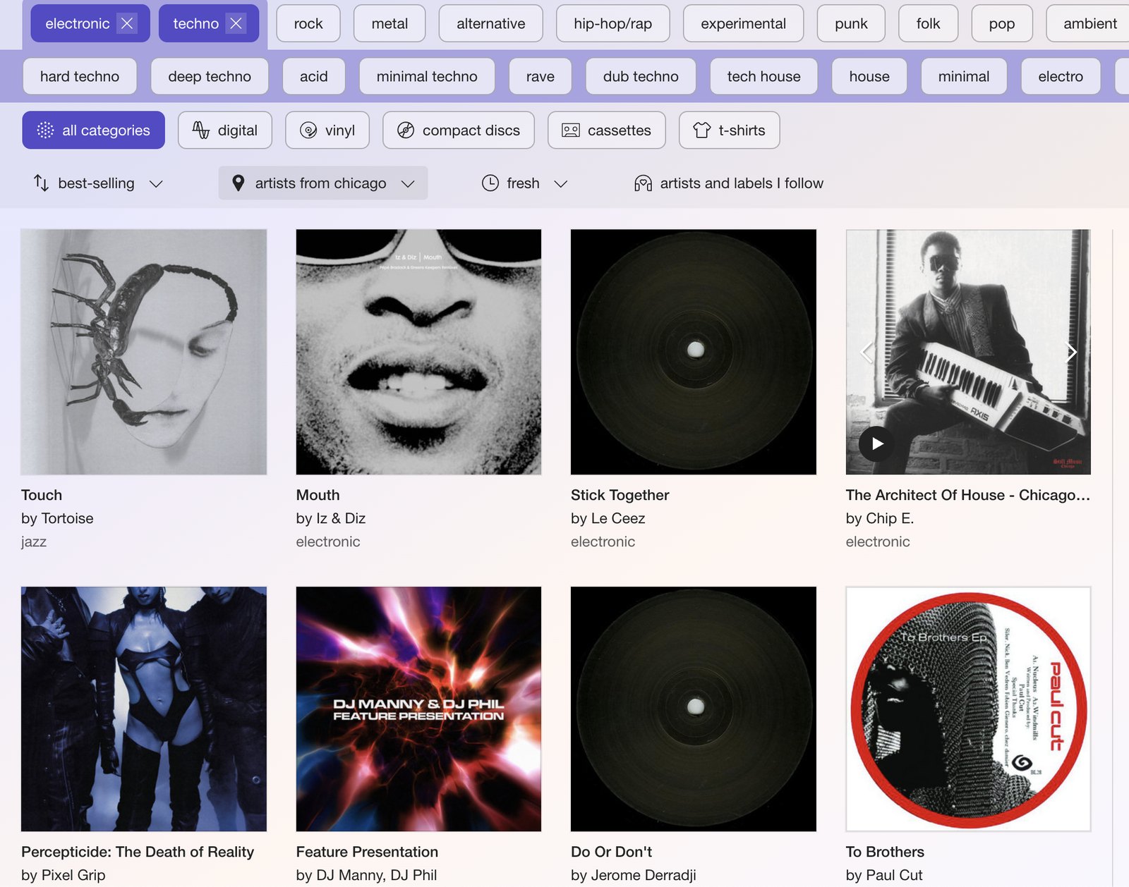 Digging by record label to find a consistent underground sound