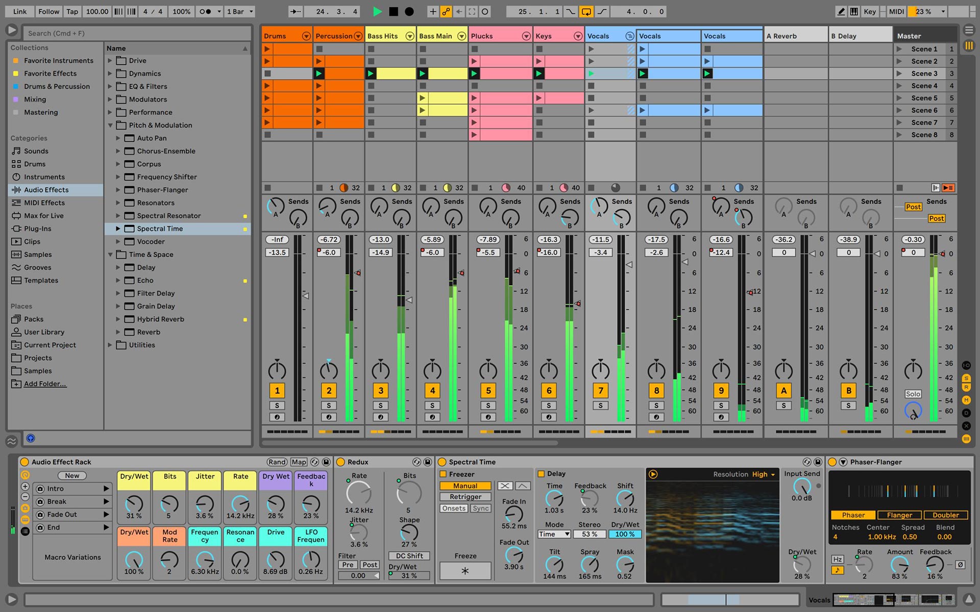 Interface of a DAW